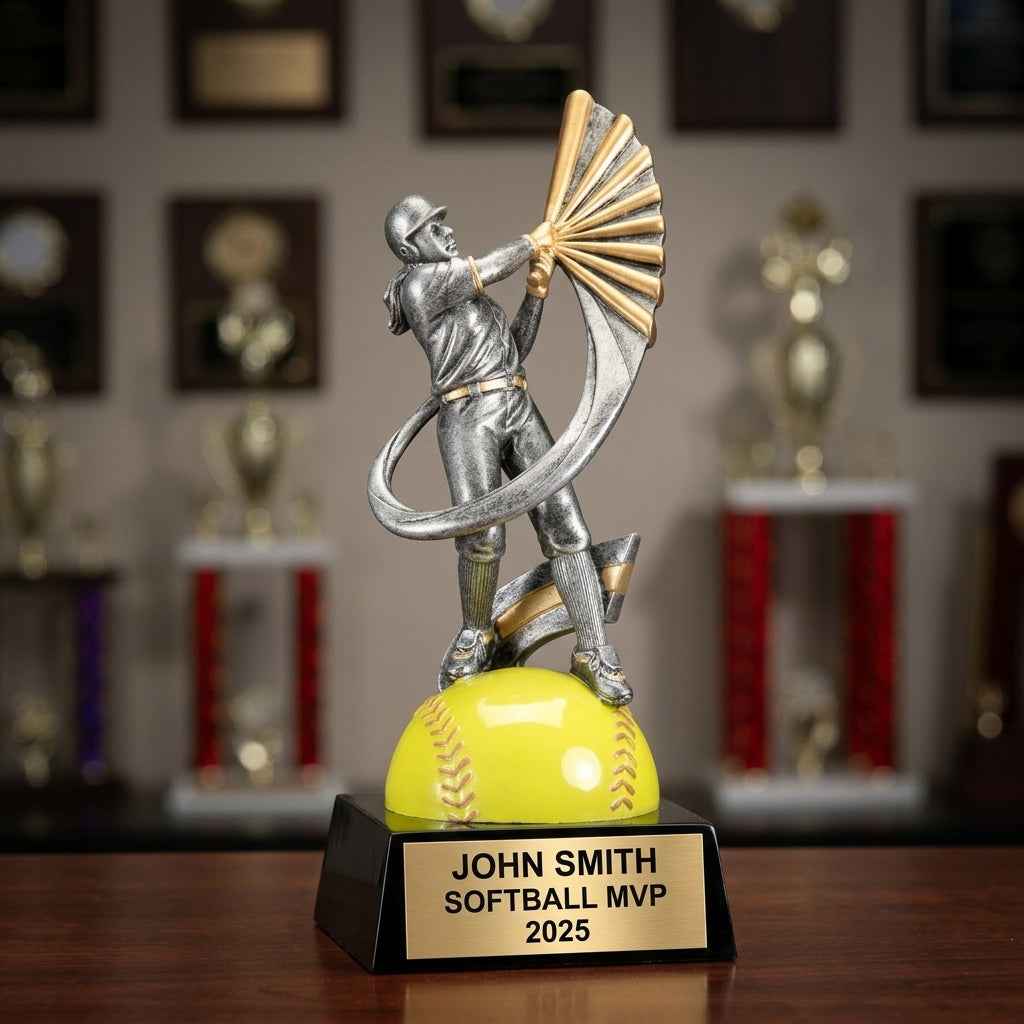 Softball Award Trophy | Personalized | Custom Engraved | Softball MVP | Team Award | End of Season Gift - View 3