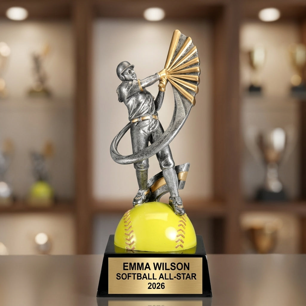 Softball Award Trophy | Personalized | Custom Engraved | Softball MVP | Team Award | End of Season Gift - View 4