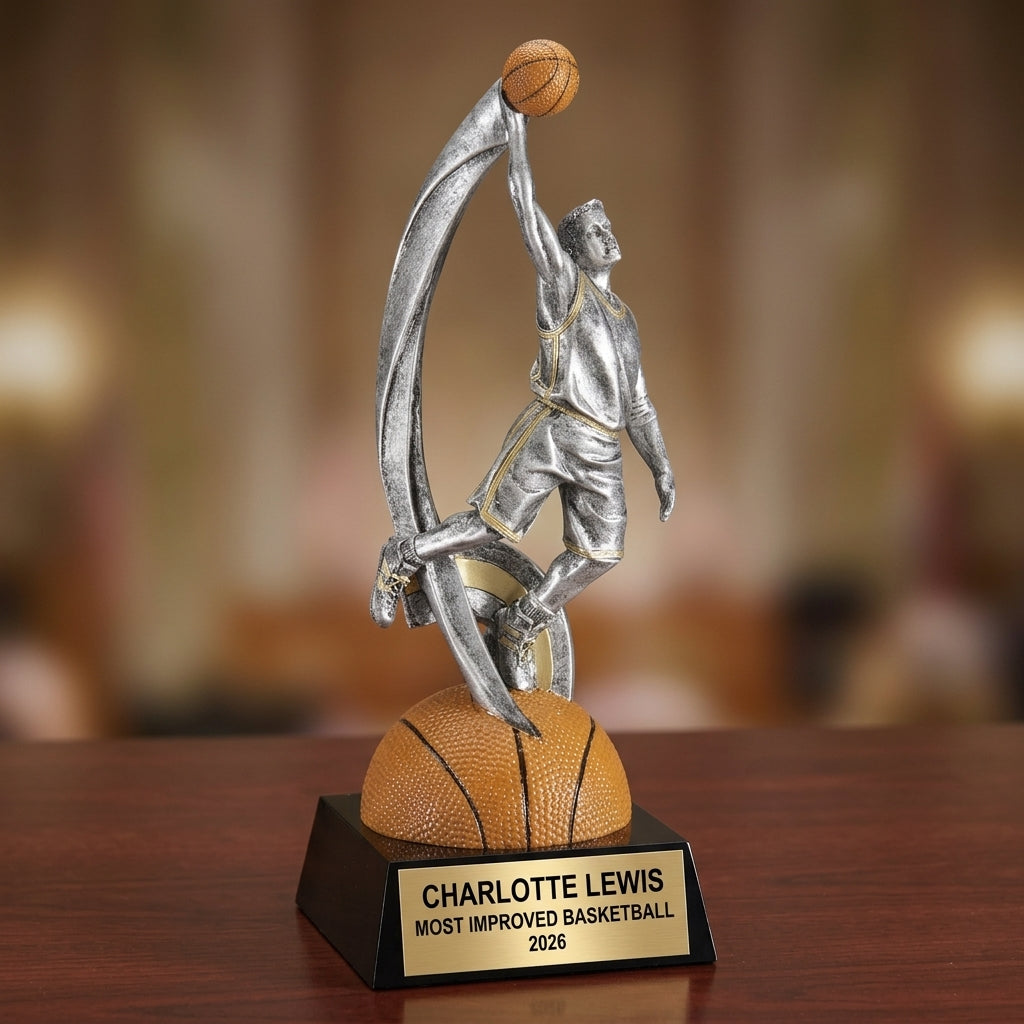 Basketball Award Trophy | Personalized | Custom Engraved | Basketball Team Gift | Player Trophy | Coach Gift - View 2