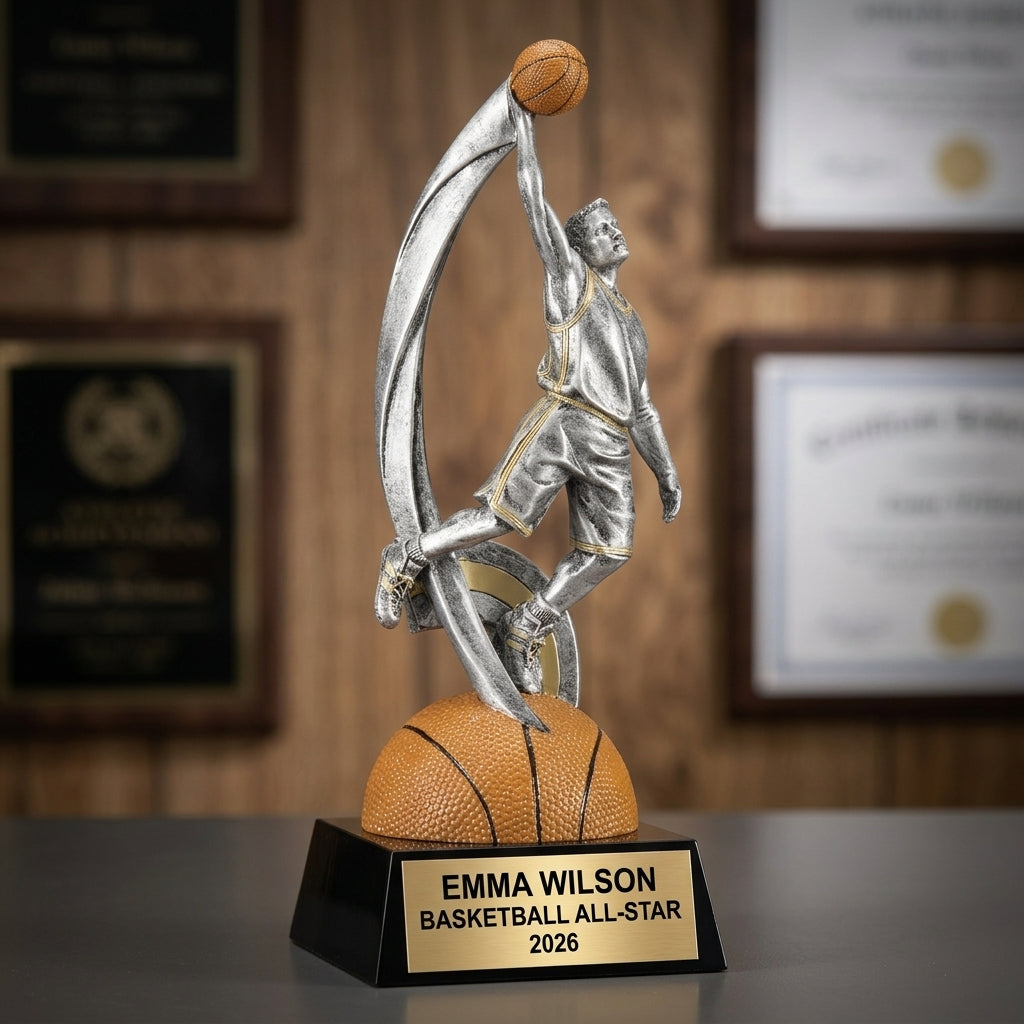 Basketball Award Trophy | Personalized | Custom Engraved | Basketball Team Gift | Player Trophy | Coach Gift - View 3