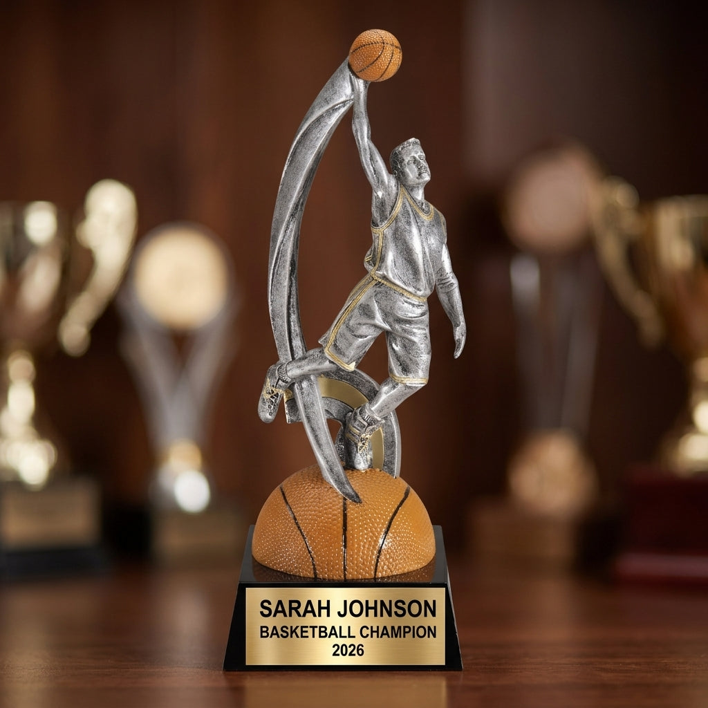 Basketball Award Trophy | Personalized | Custom Engraved | Basketball Team Gift | Player Trophy | Coach Gift - View 4
