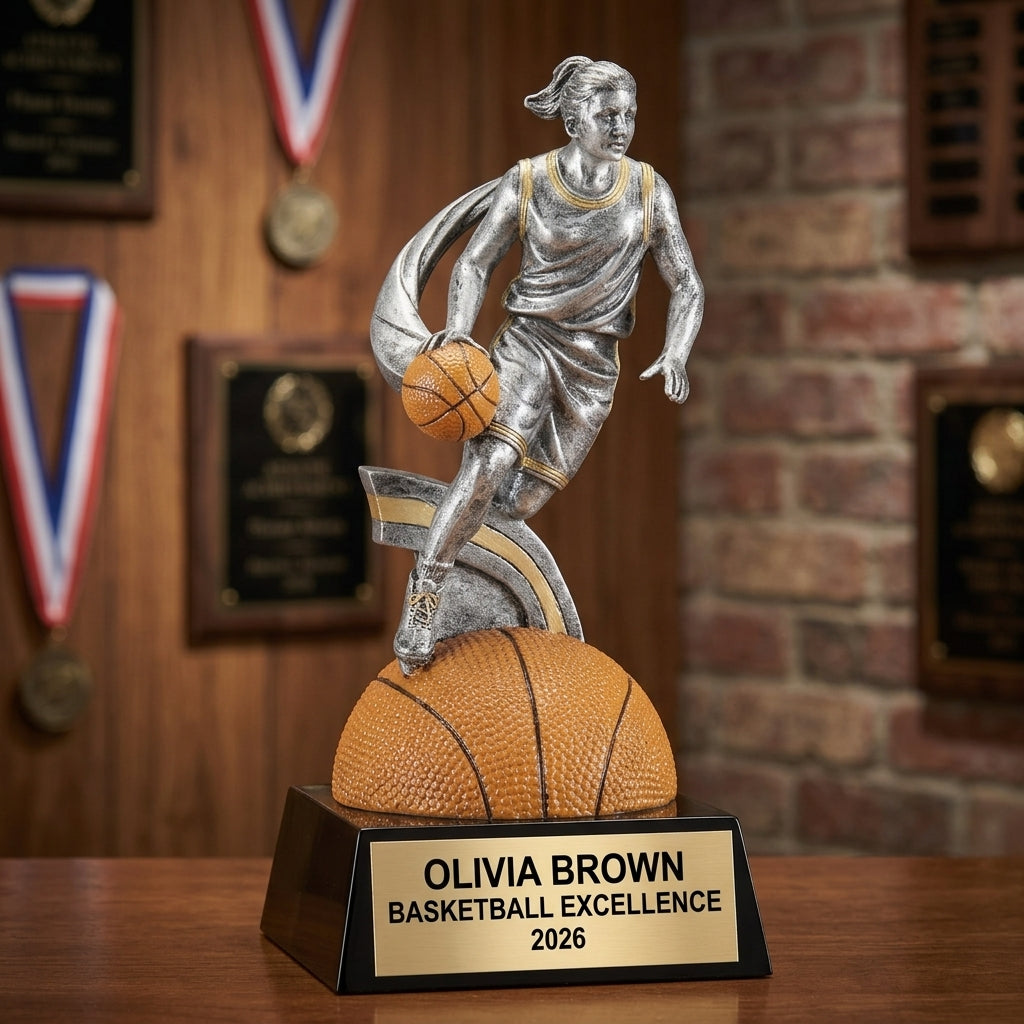 Basketball Trophy Award | Personalized | Custom Engraved | Basketball Award | Team Gift | Basketball Tournament Trophy | Player Award - View 3