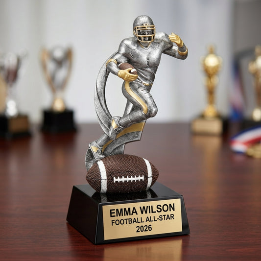 Football Trophy Award | Personalized | Custom Engraved | Football Award | Personalized Gift | Football Team Award | Achievement Trophy - View 2
