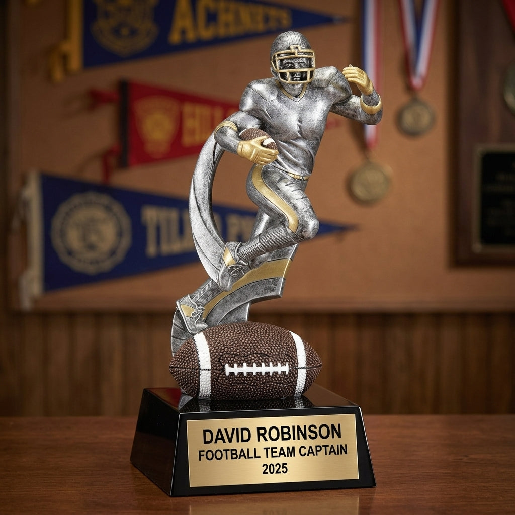 Football Trophy Award | Personalized | Custom Engraved | Football Award | Personalized Gift | Football Team Award | Achievement Trophy - View 3