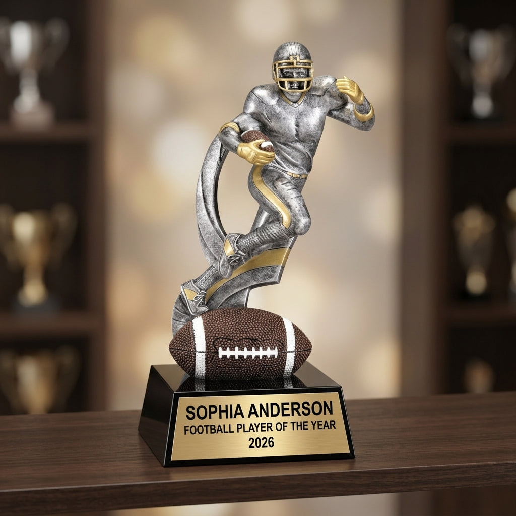 Football Trophy Award | Personalized | Custom Engraved | Football Award | Personalized Gift | Football Team Award | Achievement Trophy - View 4