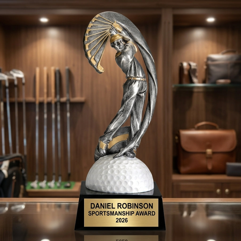 Golf Award Trophy | Personalized | Custom Engraved | Champion | Hole in One | Golf Gift | Golf Tournament | Engraved Award - View 3