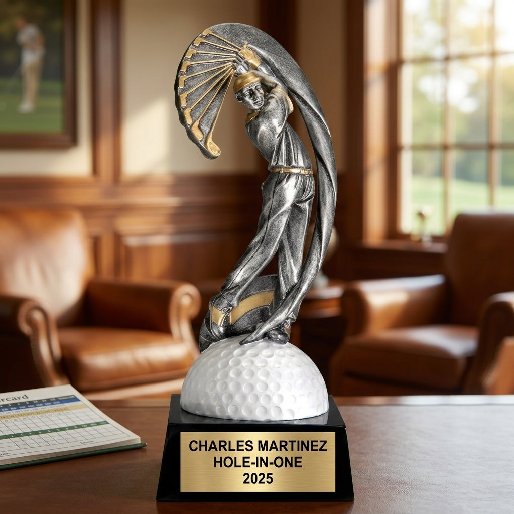 Golf Award Trophy | Personalized | Custom Engraved | Champion | Hole in One | Golf Gift | Golf Tournament | Engraved Award - View 4
