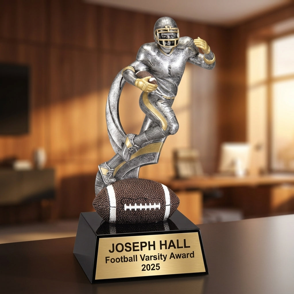 Football Award Trophy | Personalized | Custom Engraved | Motion X Football | Team Gift | Coach Gift - View 5
