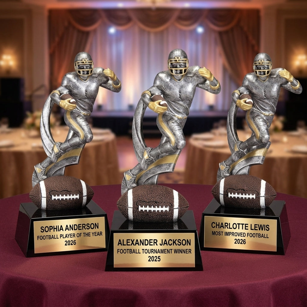 Football Award Trophy | Personalized | Custom Engraved | Motion X Football | Team Gift | Coach Gift - View 6