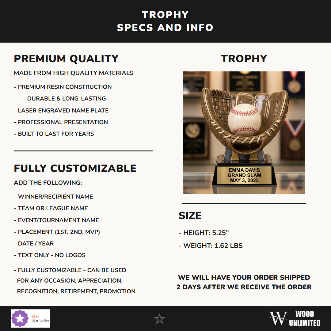 Softball Award Trophy 5"