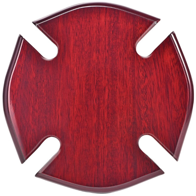 Manufacturer reference photo of the Firefighter Awards award blank in rosewood before custom engraving — featuring first responder appreciation award, a popular choice for Award Shops for Annual Recognition Banquets