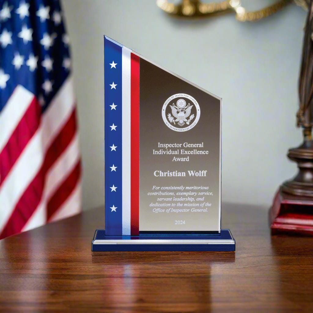 Personalized Award Plaque for Military, Law Enforcement and Government, Military Promotion, Military Retirement, Military Recognition Plaque