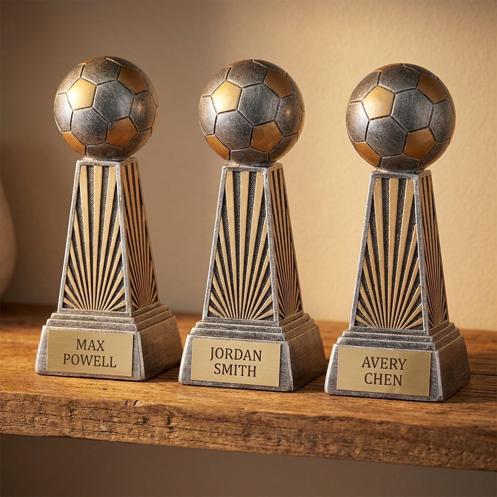 Personalized Soccer Trophy 6"/7" - Custom Engraved IMPERIAL RESIN for Team, Coach & MVP Awards - View 4