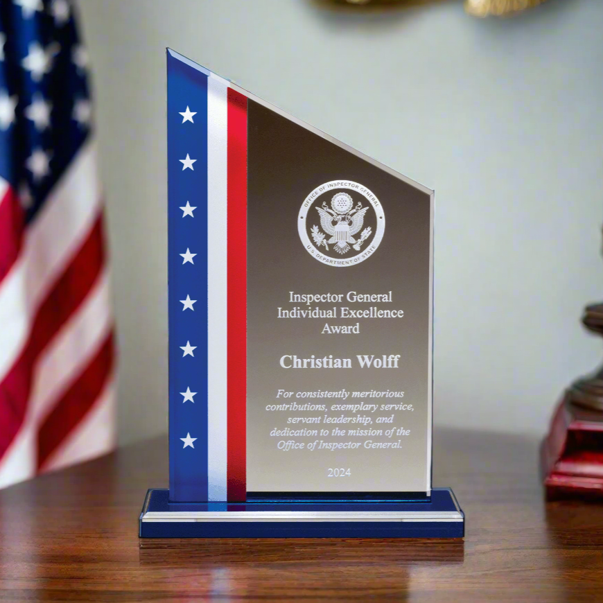 Patriotic Plaque for Military, Law Enforcement, Air Force Achievement, Army Appreciation Plaque, Military Recognition Award, Military Achievement, Government worker recognition award