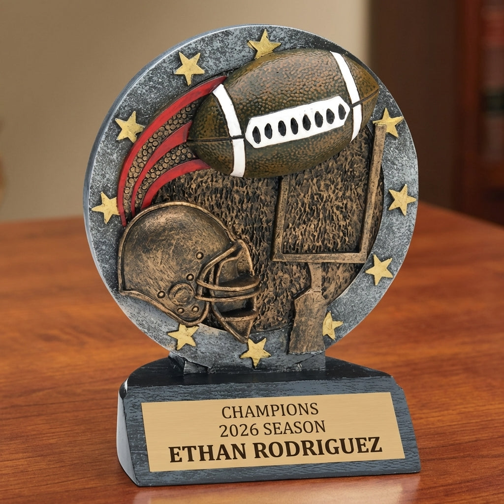 Personalized Sports Trophy 4.5" - Custom Engraved R for Team, Coach & MVP - View 2