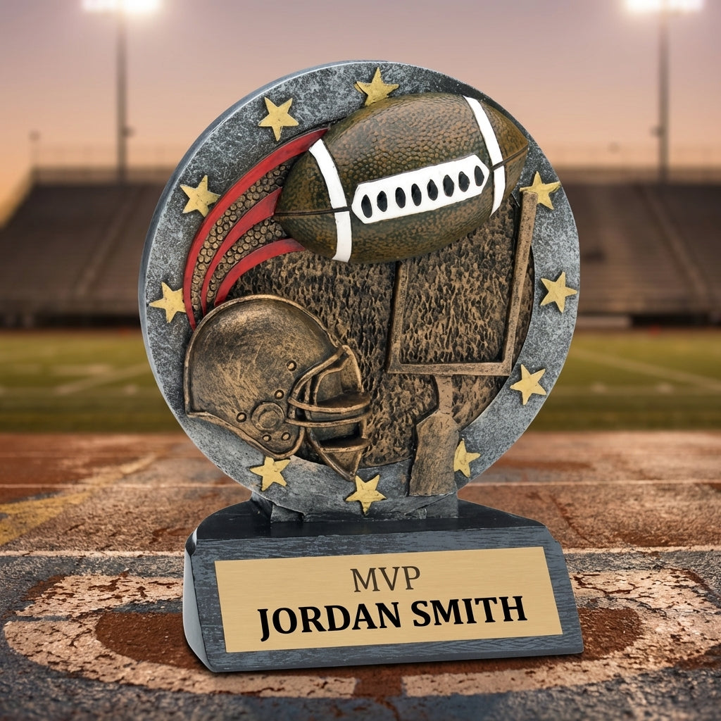Personalized Sports Trophy 4.5" - Custom Engraved R for Team, Coach & MVP - View 3