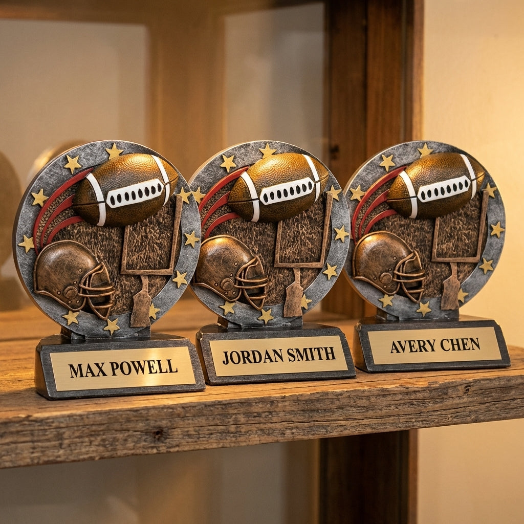 Personalized Sports Trophy 4.5" - Custom Engraved R for Team, Coach & MVP - View 4
