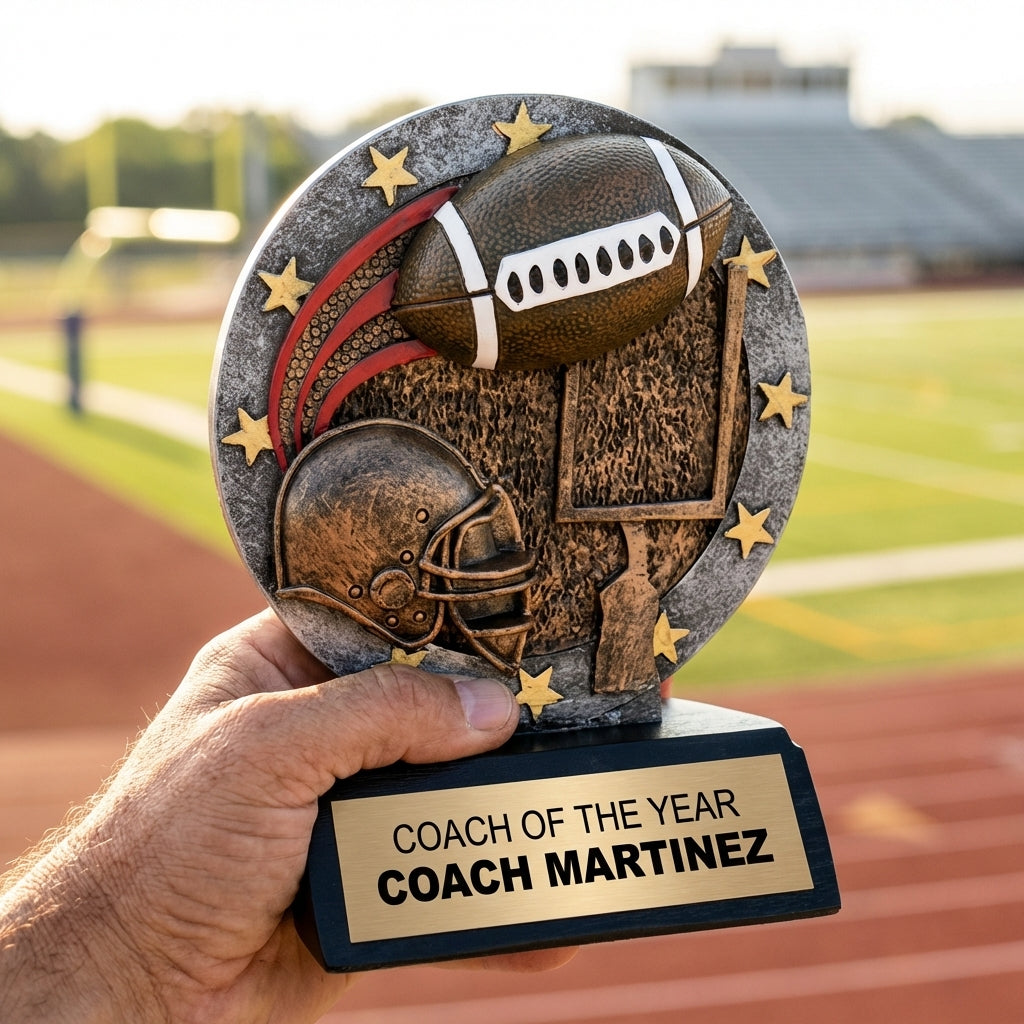 Personalized Sports Trophy 4.5" - Custom Engraved R for Team, Coach & MVP - View 5
