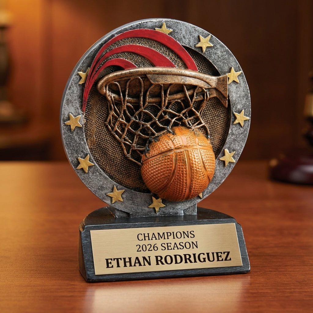 Personalized Sports Trophy 4.5" - Custom Engraved R for Team, Coach & MVP - View 2