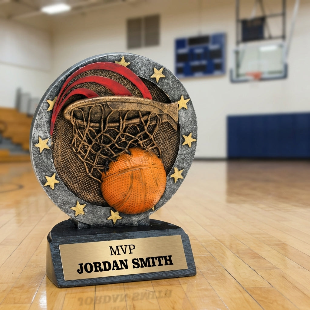 Personalized Sports Trophy 4.5" - Custom Engraved R for Team, Coach & MVP - View 3