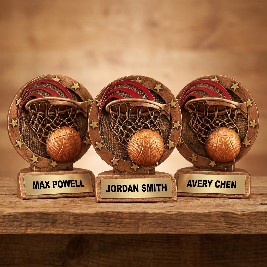 Personalized Sports Trophy 4.5" - Custom Engraved R for Team, Coach & MVP - View 4
