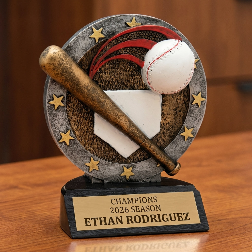 Personalized Sports Trophy 4.5" - Custom Engraved R for Team, Coach & MVP - View 2