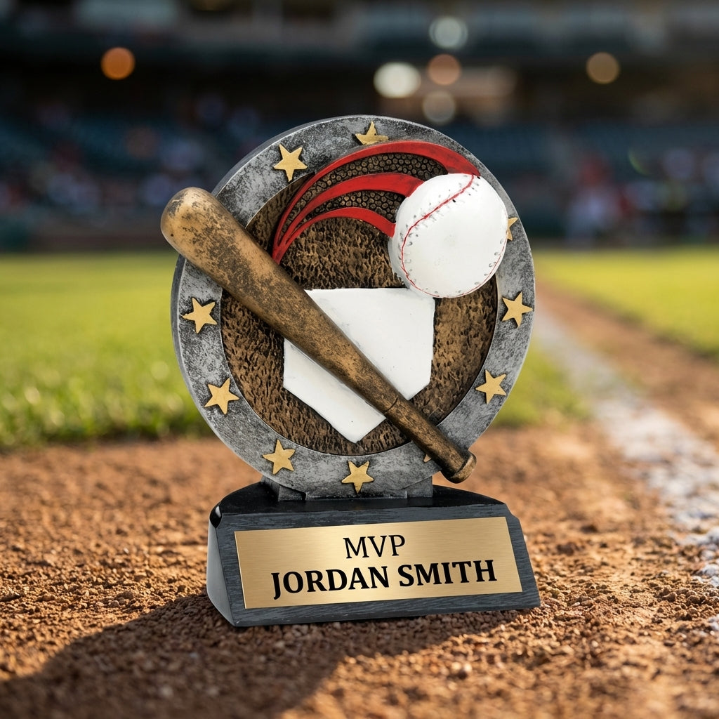 Personalized Sports Trophy 4.5" - Custom Engraved R for Team, Coach & MVP - View 3