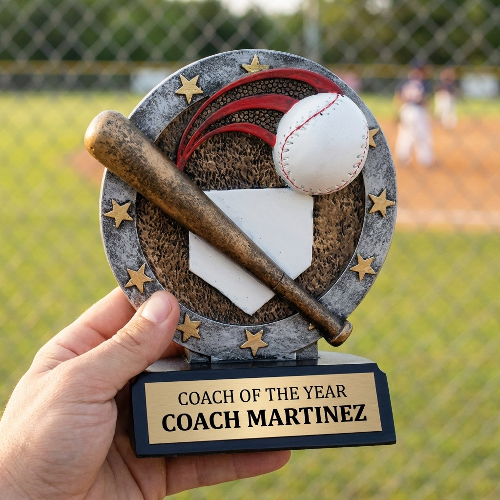 Personalized Sports Trophy 4.5" - Custom Engraved R for Team, Coach & MVP - View 5