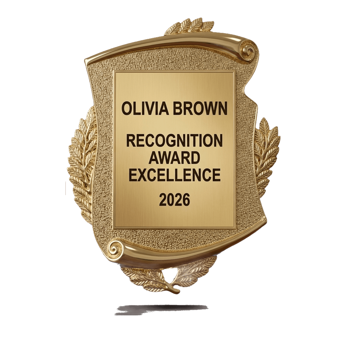 Personalized Recognition Award award, custom laser engraved on a resin plate for the recipient's name — featuring Custom Engraved Wooden Plaque, a popular choice for Businesses and Corporations for Employee Recognition Programs