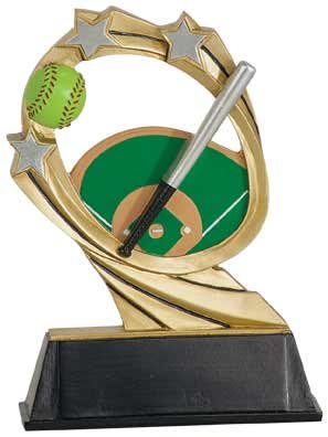 Personalized Softball Trophy 5.5" - Custom Engraved RCM for Team, Coach & MVP - View 1