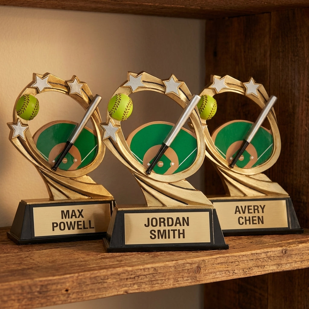 Personalized Softball Trophy 5.5" - Custom Engraved RCM for Team, Coach & MVP - View 4