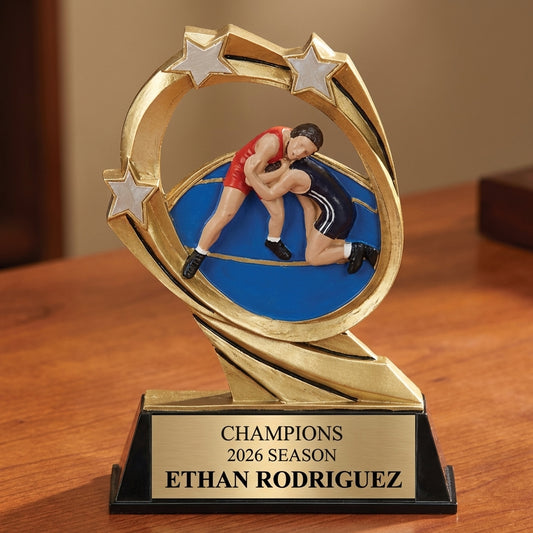 Personalized Sports Trophy 5.5" - Custom Engraved RCM for Team, Coach & MVP - View 2