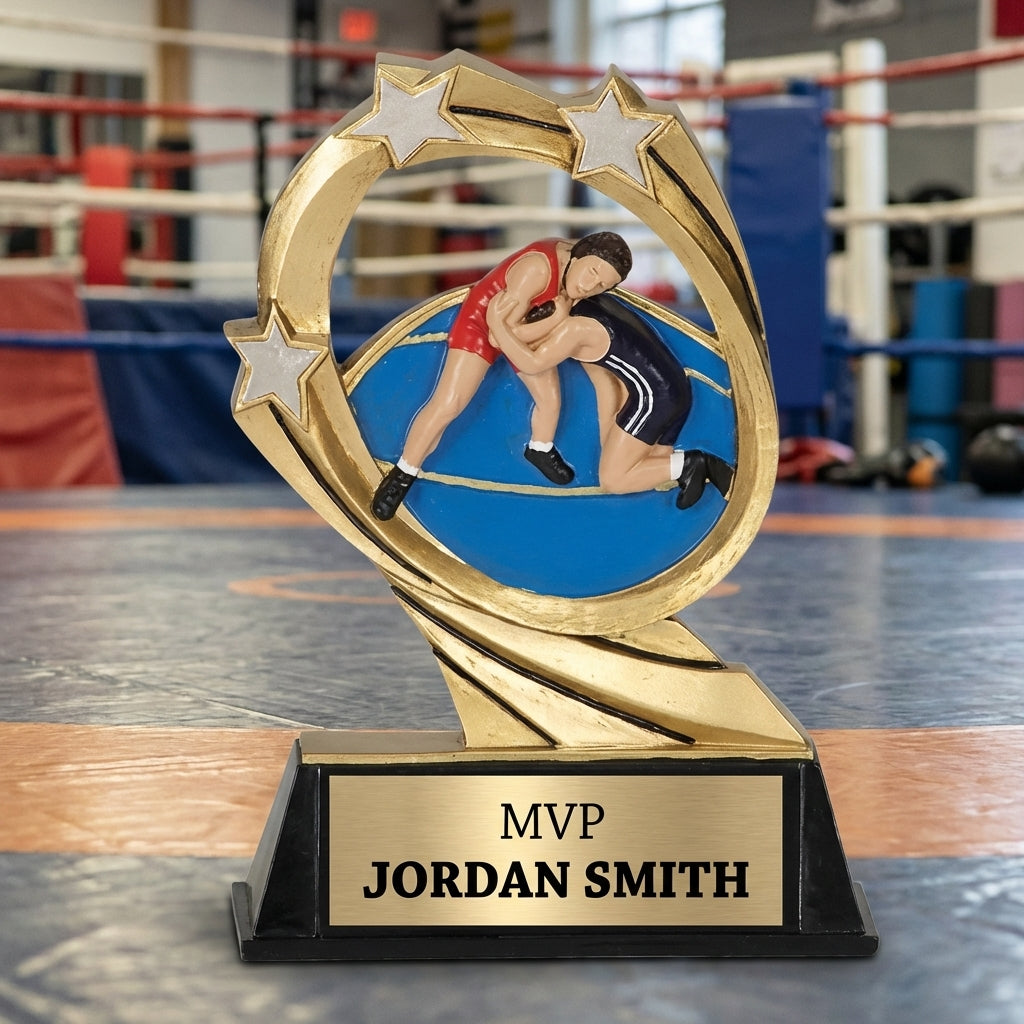 Personalized Sports Trophy 5.5" - Custom Engraved RCM for Team, Coach & MVP - View 3
