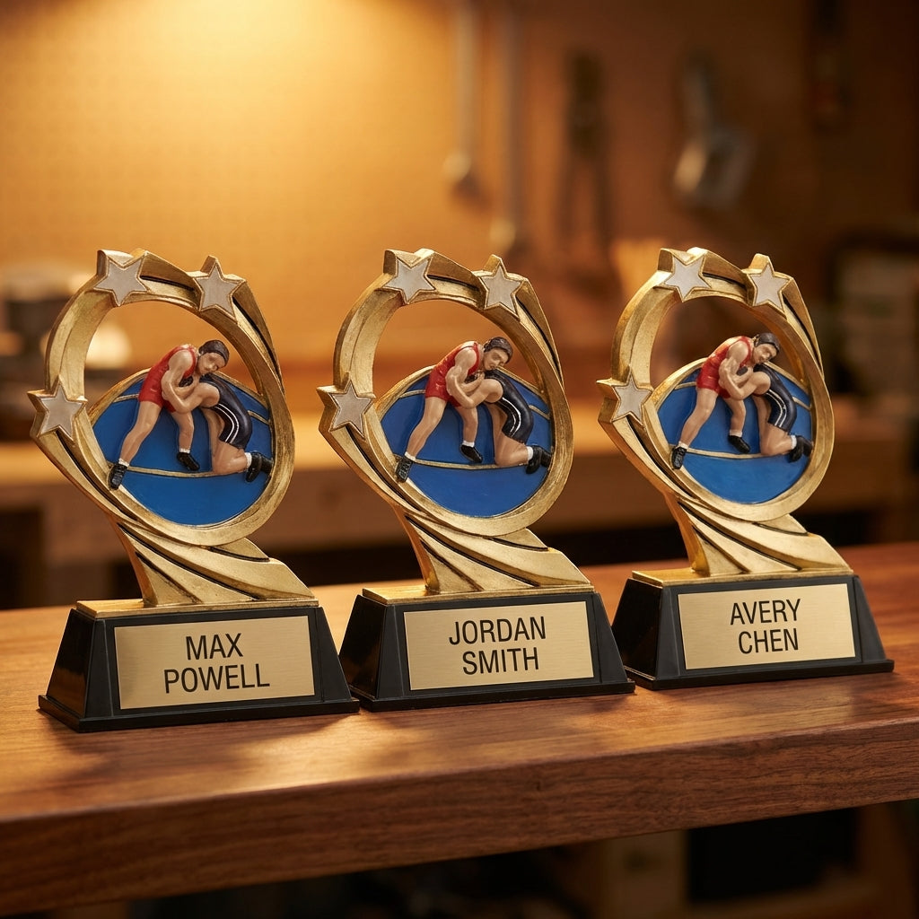 Personalized Sports Trophy 5.5" - Custom Engraved RCM for Team, Coach & MVP - View 4
