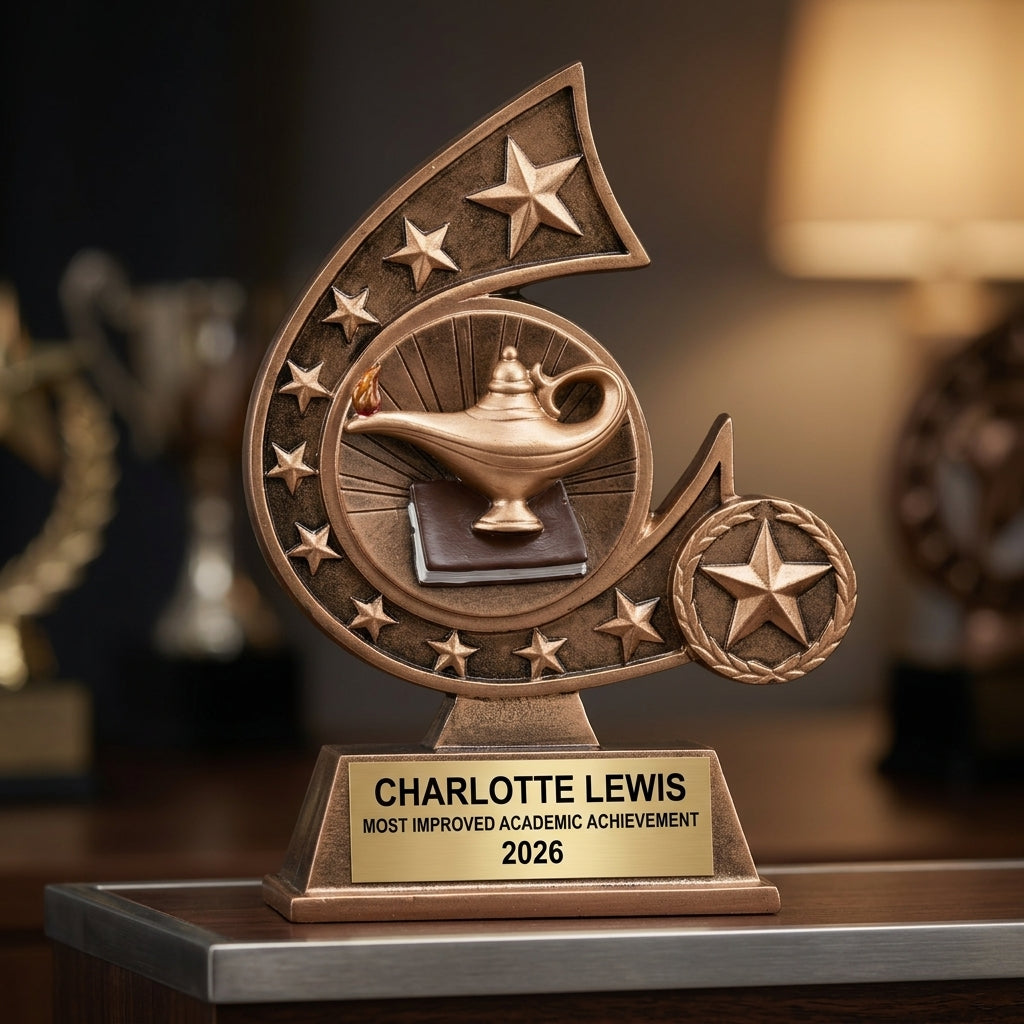 Custom academic excellence trophy | Academic Achievement Award with personalized engraving, ideal recognition gift for Corporate training departments, Debate tournaments, and Honoring top students events