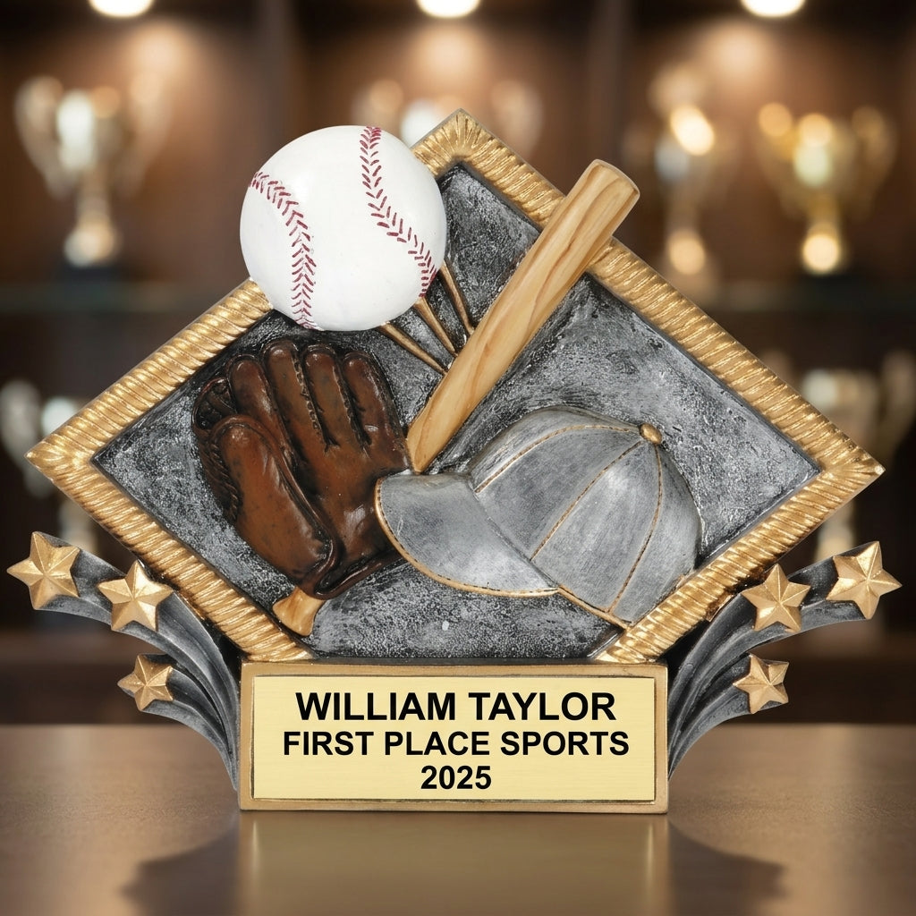Baseball Award Trophy | Personalized | Custom Engraved | Baseball Gift | MVP | All-Star | Team Award - View 4