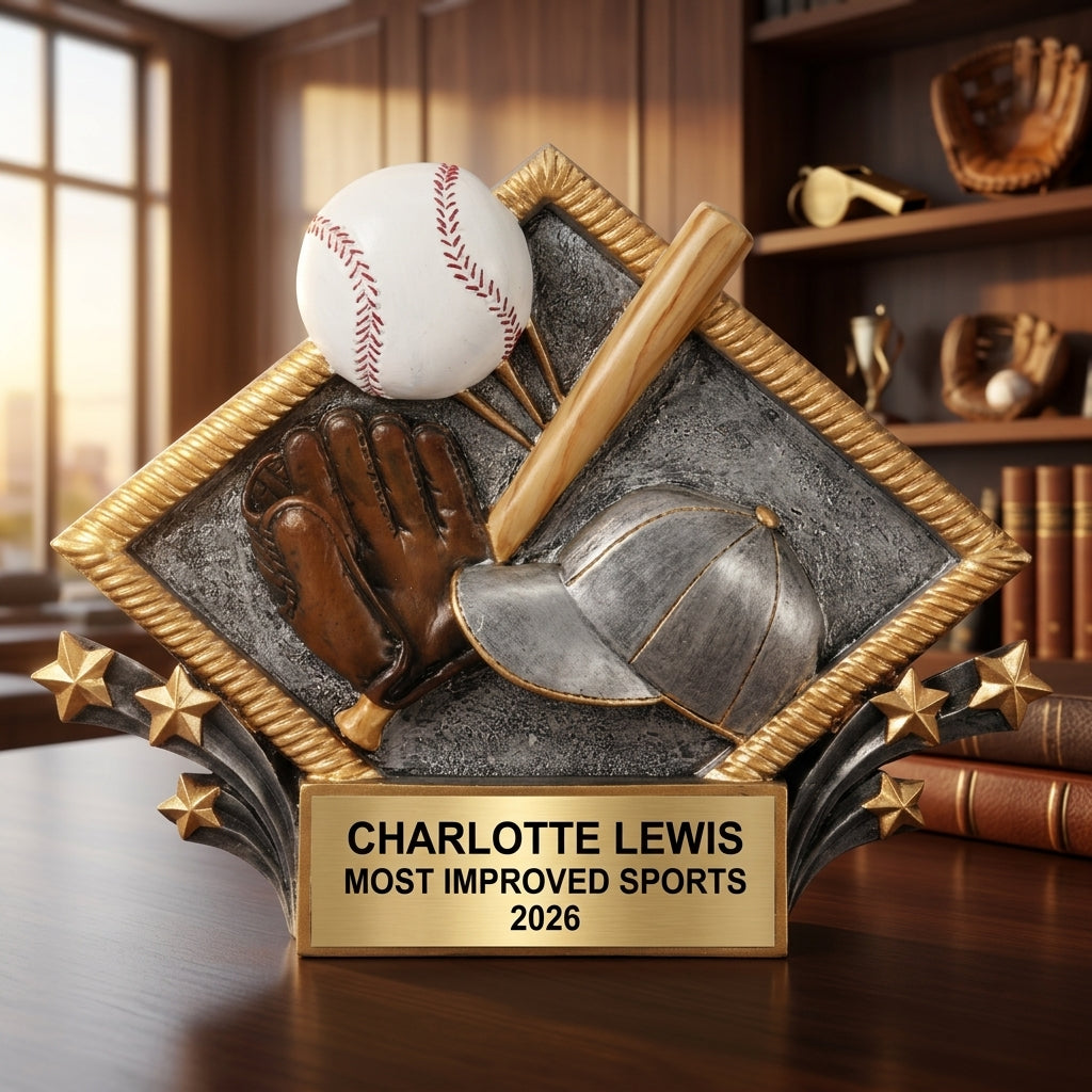 Baseball Award Trophy | Personalized | Custom Engraved | Baseball Gift | MVP | All-Star | Team Award - View 5