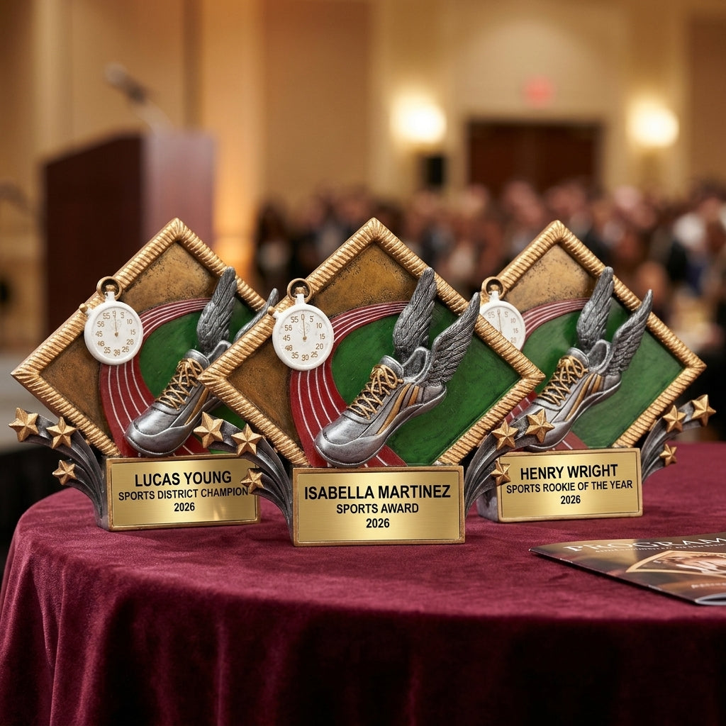 Track Award Trophy | Personalized | Custom Engraved | Track & Field Gift | Running Award | Champion | Engraved Name Plate - View 6