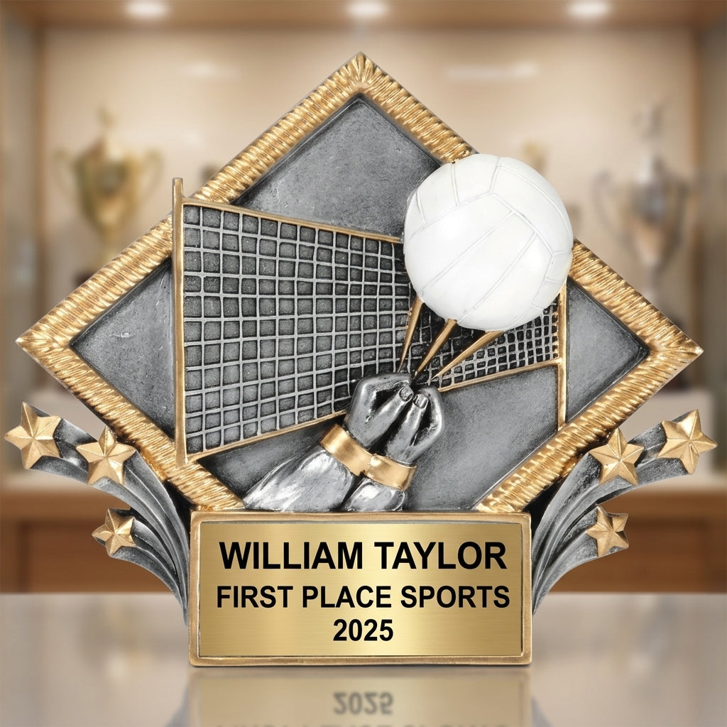 Volleyball Award Trophy | Personalized | Custom Engraved | MVP Gift | Coach Gift | Volleyball Trophy | Personalized Volleyball Gift - View 1