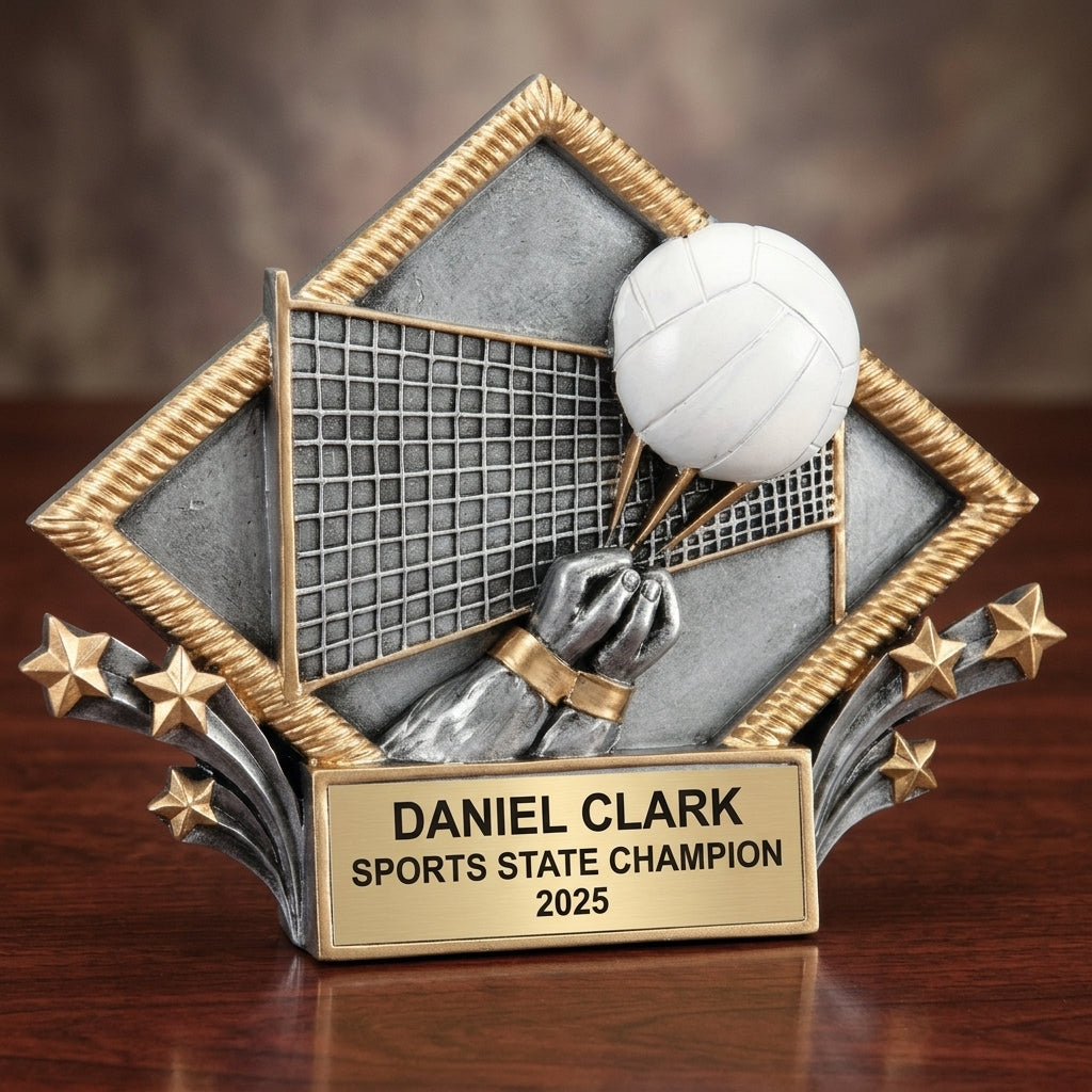 Volleyball Award Trophy | Personalized | Custom Engraved | MVP Gift | Coach Gift | Volleyball Trophy | Personalized Volleyball Gift - View 2