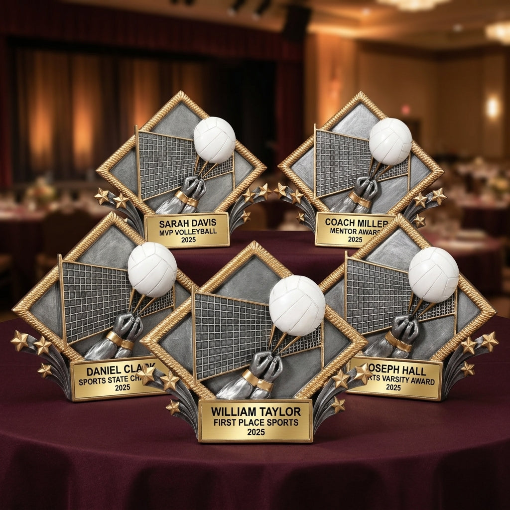 Volleyball Award Trophy | Personalized | Custom Engraved | MVP Gift | Coach Gift | Volleyball Trophy | Personalized Volleyball Gift - View 6