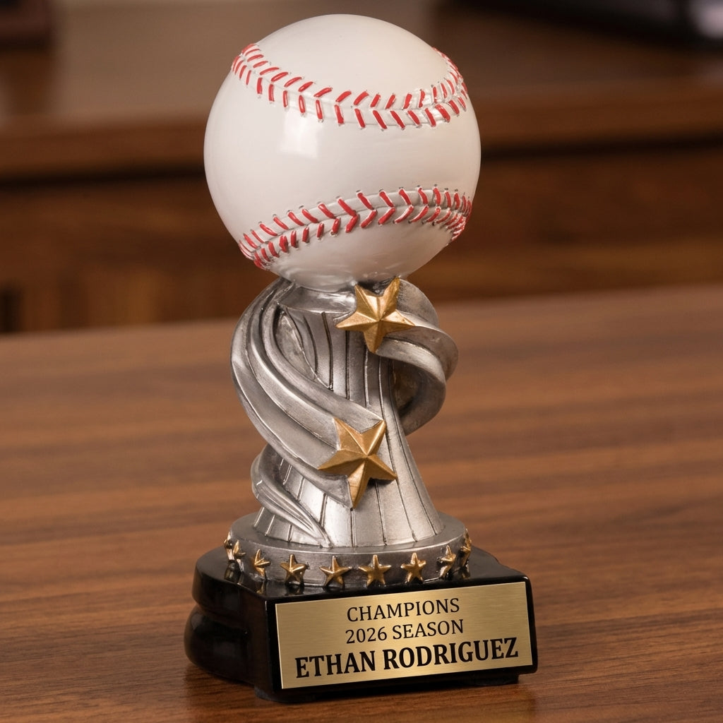 Personalized Sports Trophy - Custom Engraved REN for Team, Coach & MVP - View 2