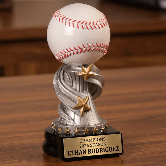 Personalized Sports Trophy - Custom Engraved REN for Team, Coach & MVP - View 2