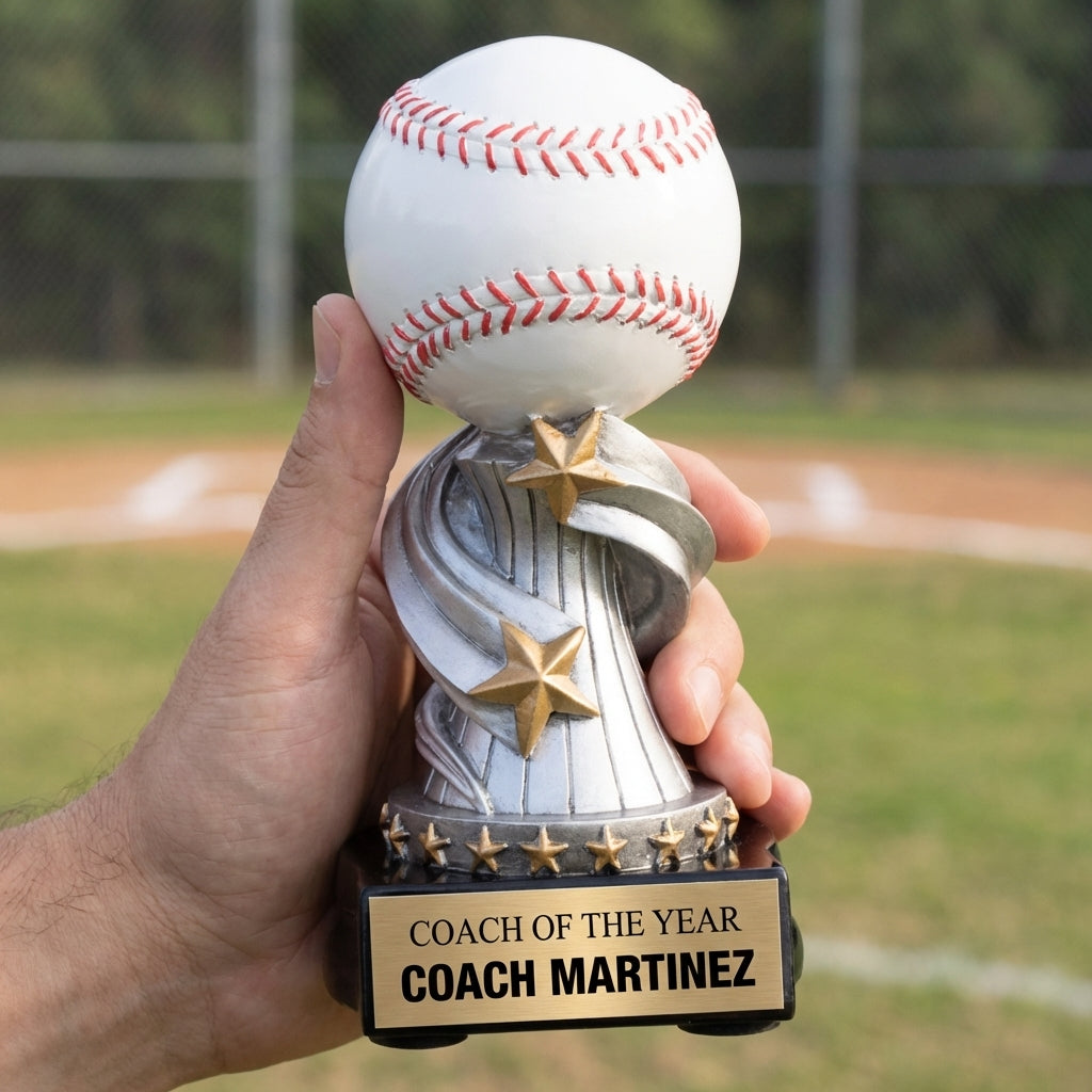 Personalized Sports Trophy - Custom Engraved REN for Team, Coach & MVP - View 5