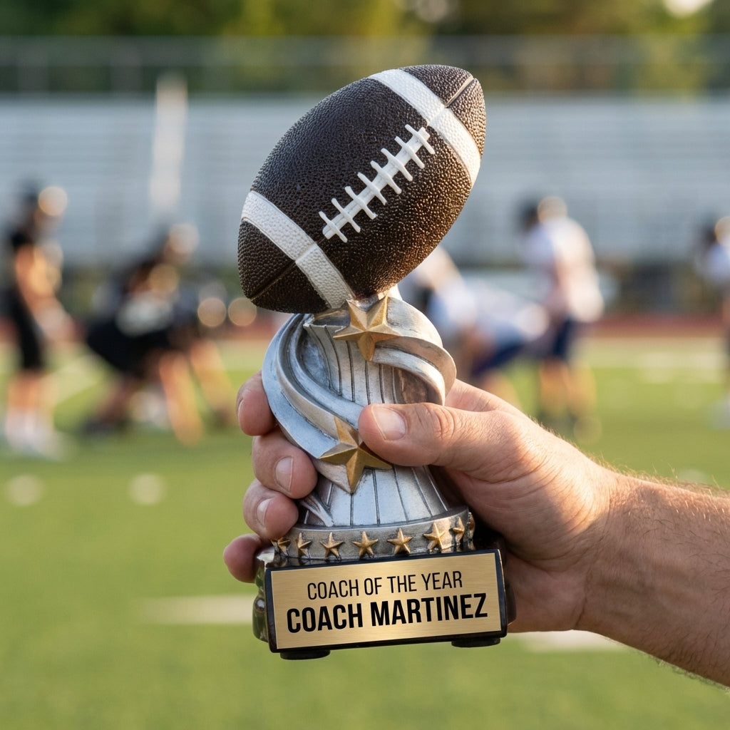 Personalized Sports Trophy - Custom Engraved REN for Team, Coach & MVP - View 5