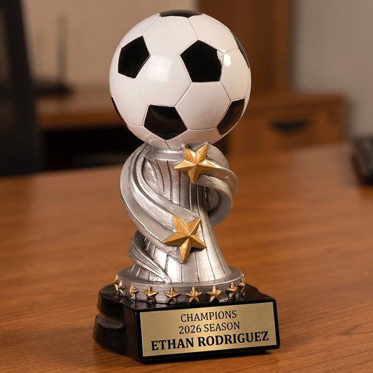 Personalized Soccer Trophy - Custom Engraved REN for Team, Coach & MVP - View 2