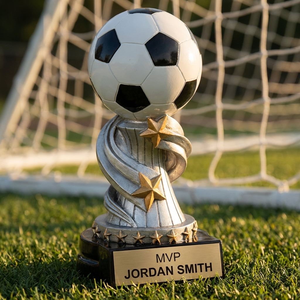 Personalized Soccer Trophy - Custom Engraved REN for Team, Coach & MVP - View 3