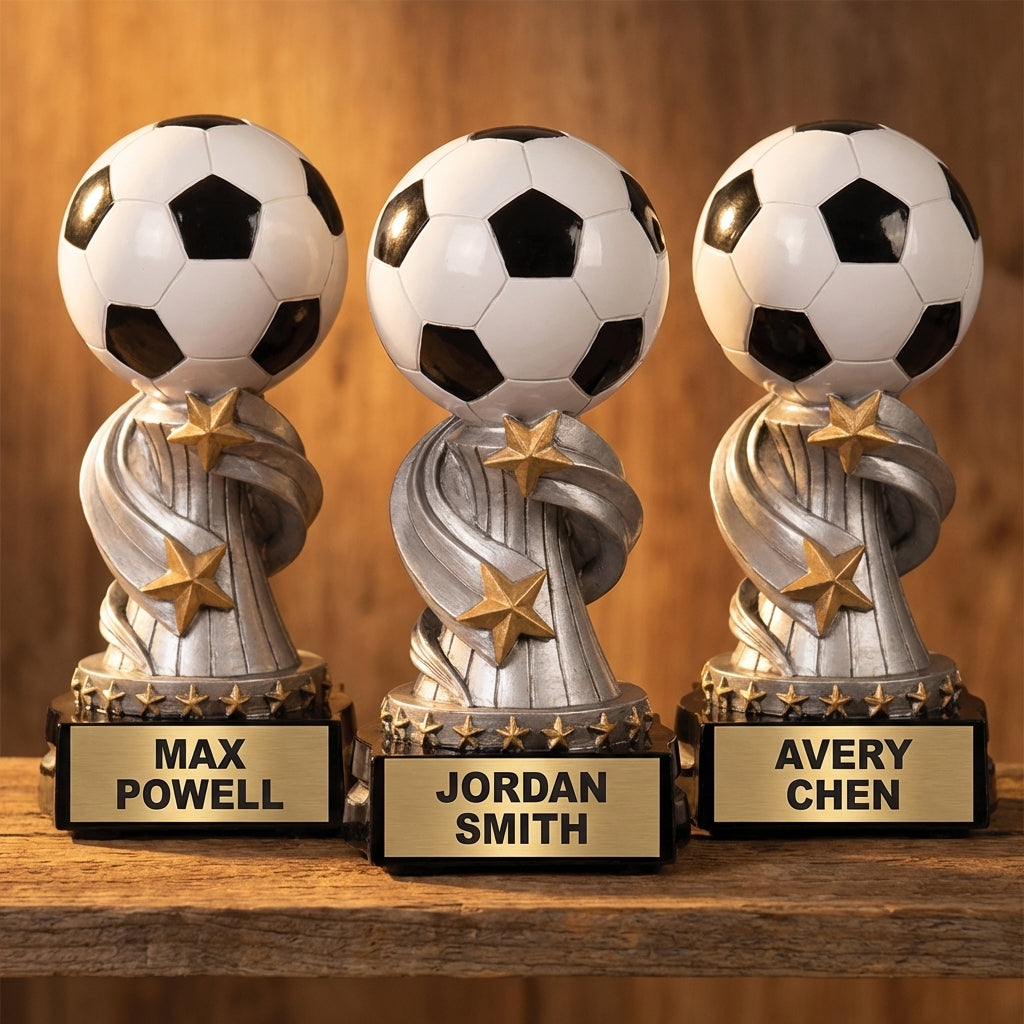 Personalized Soccer Trophy - Custom Engraved REN for Team, Coach & MVP - View 4