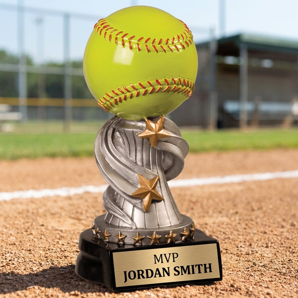 Personalized Sports Trophy - Custom Engraved REN for Team, Coach & MVP - View 3