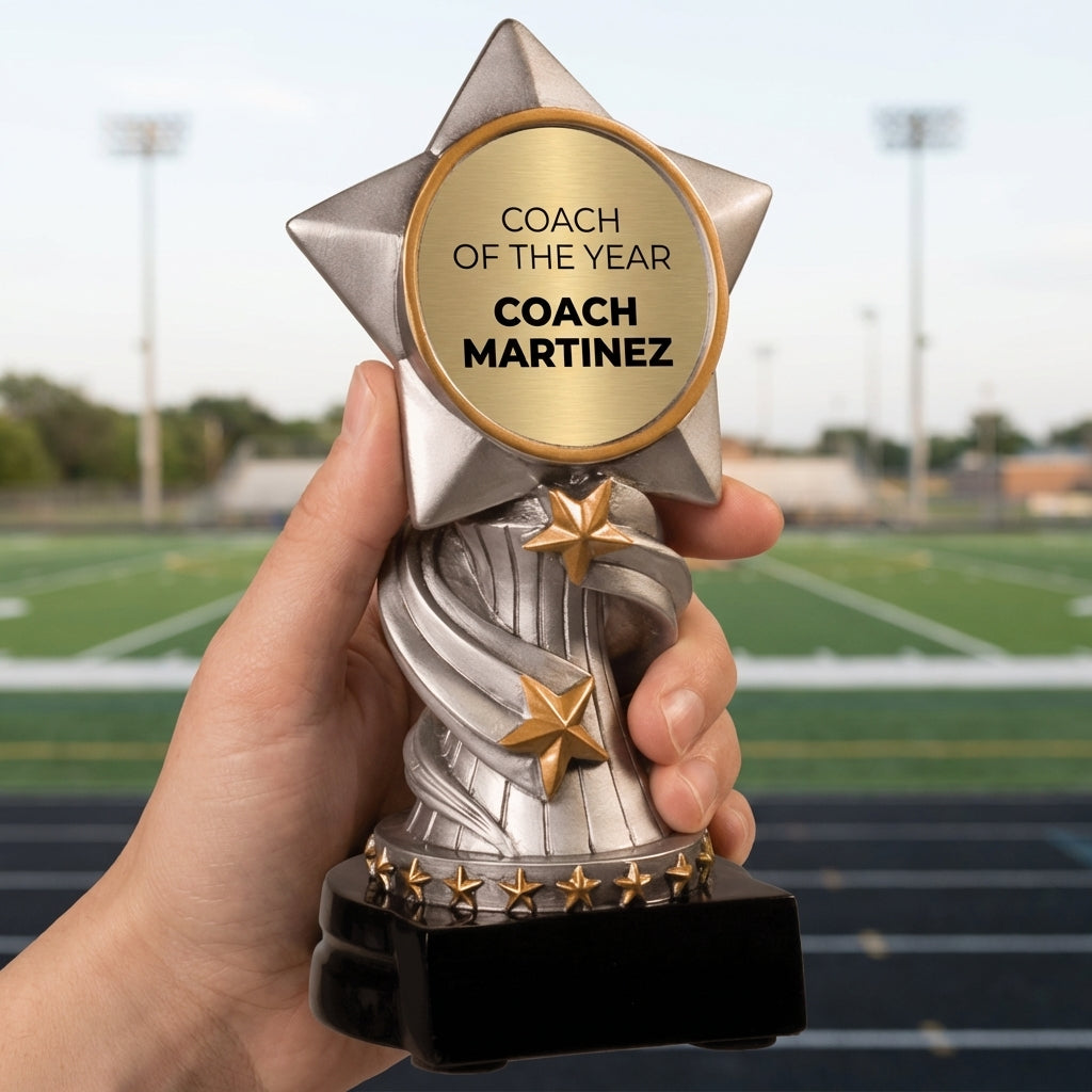 Personalized Sports Trophy - Custom Engraved REN for Team, Coach & MVP - View 5